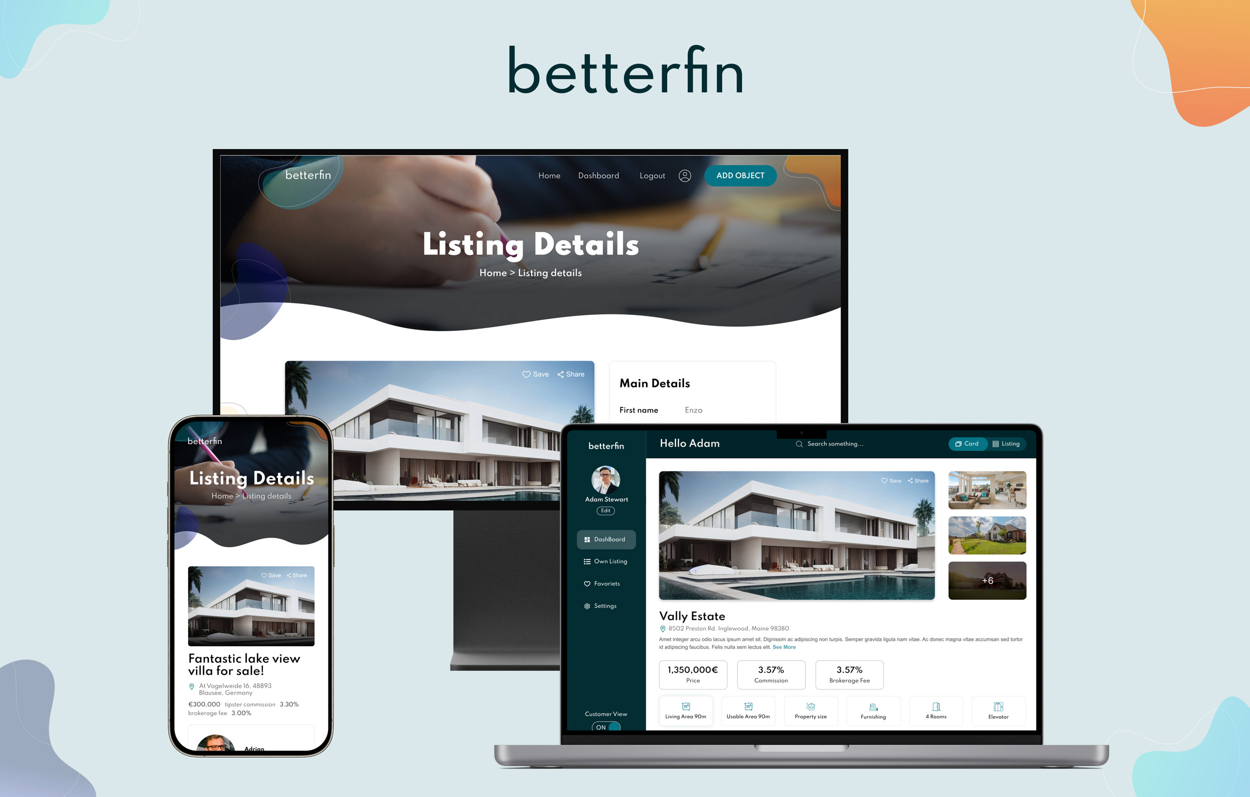 betterfin-web-development-webentwicklung-design Responsive Design, mobile first Design, Desktop und Tablet