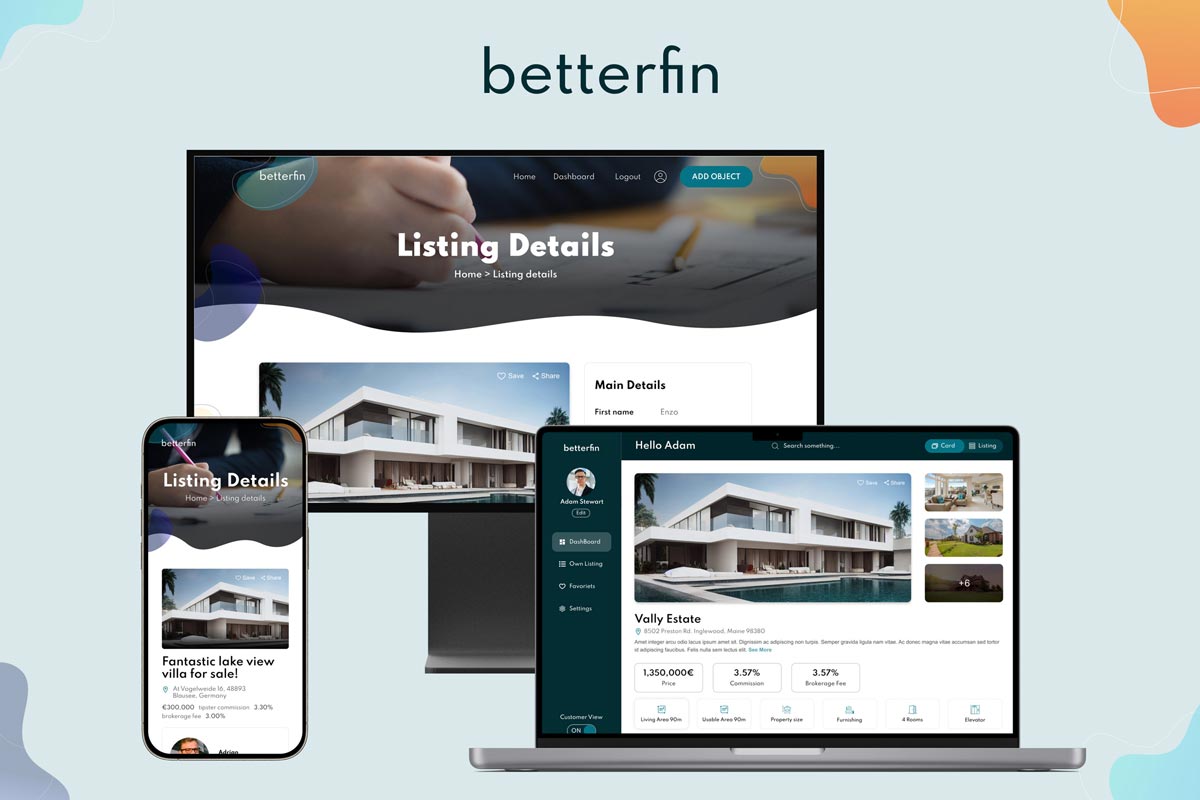 Betterfin Webentwicklung Web Design App Design Plattform